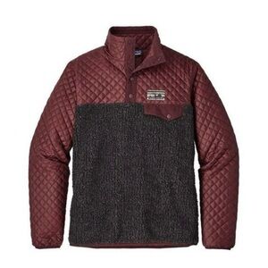 Patagonia Mixed Media Snap-T Pullover Quilted Drumfire Red Limited Edition